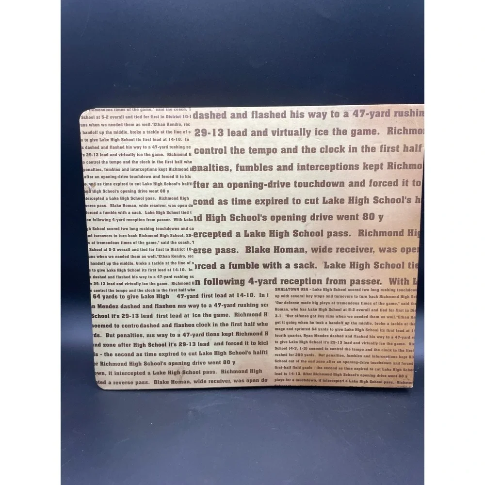 Vintage Football Scrapbook Style Picture Frame Sports Decor 4x6 Photo